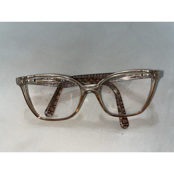 Ferragamo Women's Crystal Peach Soft Square Eyeglass Frame - SF2868 Italy 54-19 - Picture 1 of 9